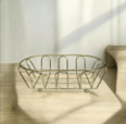 CESTA DECORATIVA METAL LICA DESIGN GOLD 17X9X5CM REF PL19-29
