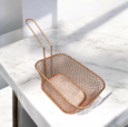 CESTA DECORATIVA EN ACERO DESIGN ROSE GOLD 22X9X5CM REF PL19-33