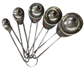 MYPB08-41 SET CUCHARAS MEDIDORAS INSTITUCIONALES X5 1.25  2.5  5  7.5  15ML