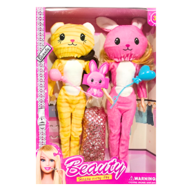 N4691-RY711B MUNECA S ANIMALS X 2