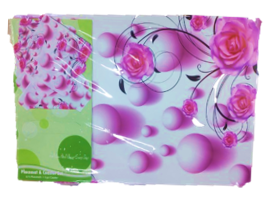 JUEGO DE INDIVIDUALES X6 425X275CM MAS PORTAVASOS X6 FLORES PB41-3