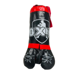 N6423 SET JUGUETE BOXING KING SACO 45X18 CM GUANTES 18X10 CM