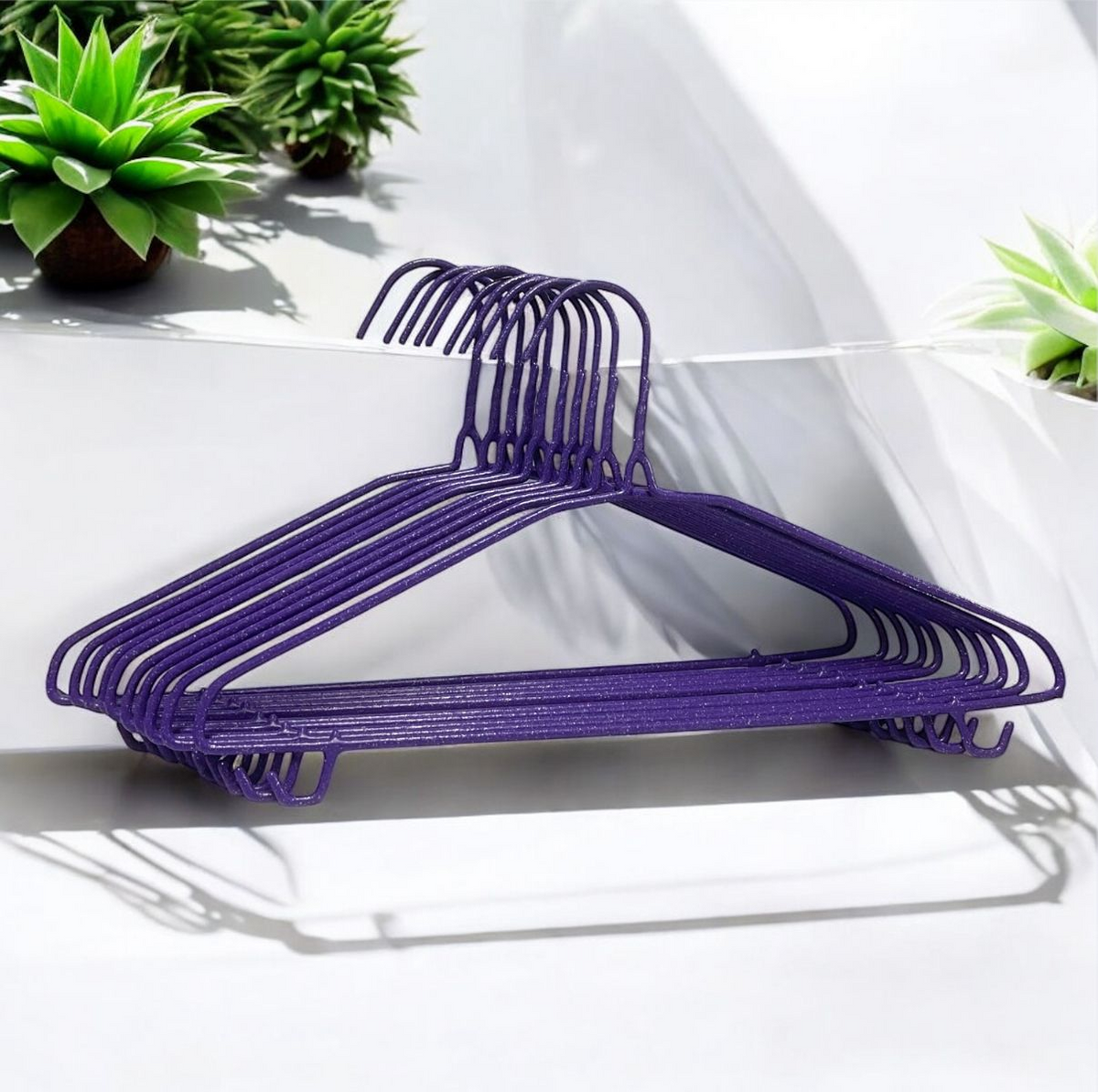 GANCHOS PARA ROPA METALICOS CON RECUBRIMIENTO X10 PB11-97