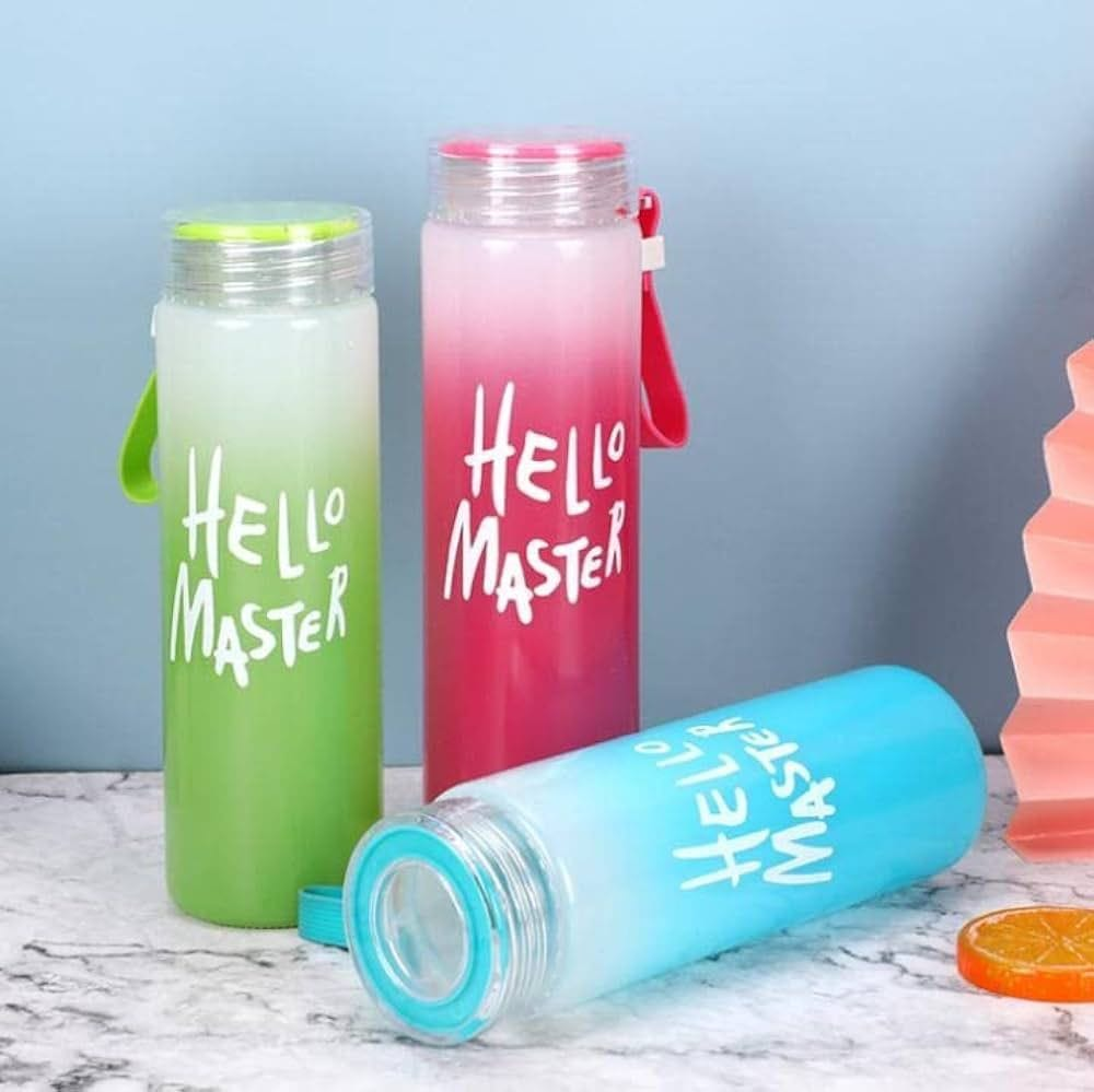 (E) BOTELLA EN VIDRIO HELLO 19X6 CM - 400 ML BL1590482-LL-9
