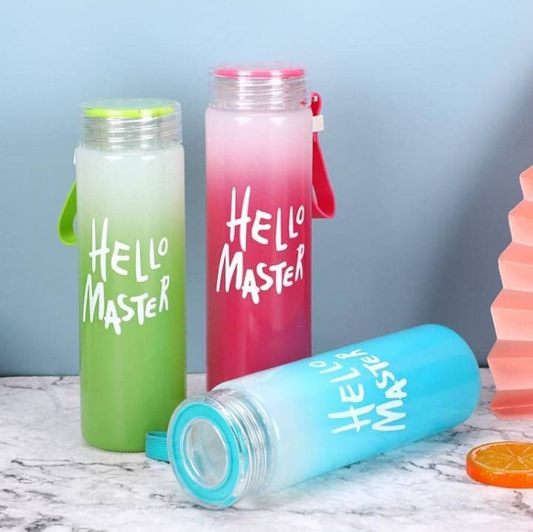 (E) BOTELLA EN VIDRIO HELLO 19X6 CM - 400 ML BL1590482-LL-9