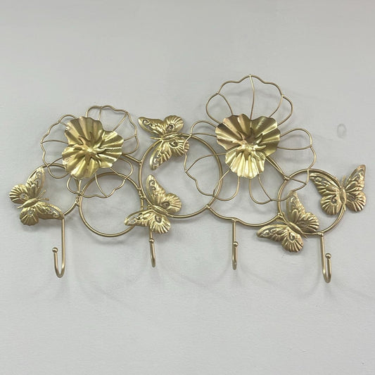 (E) PERCHERO GOLD BUTTERFLY 50X28 CM DYH-5