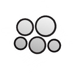(E) ESPEJOS SET X 5 GOLD & SILVER 48X40 XR-9