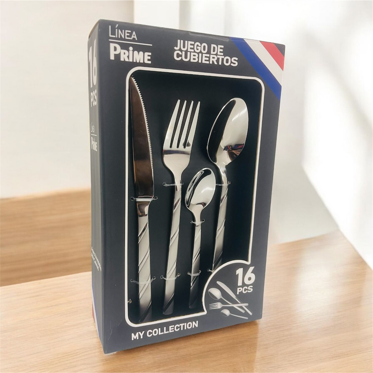 CUBIERTO X 16 34716-SL-14 4 CUCHARAS 20_4 CM 4 TENEDOR 20_3 CM 4 CUCHILLOS 23_1 CM 4 CUCHARITA 14_2 CM