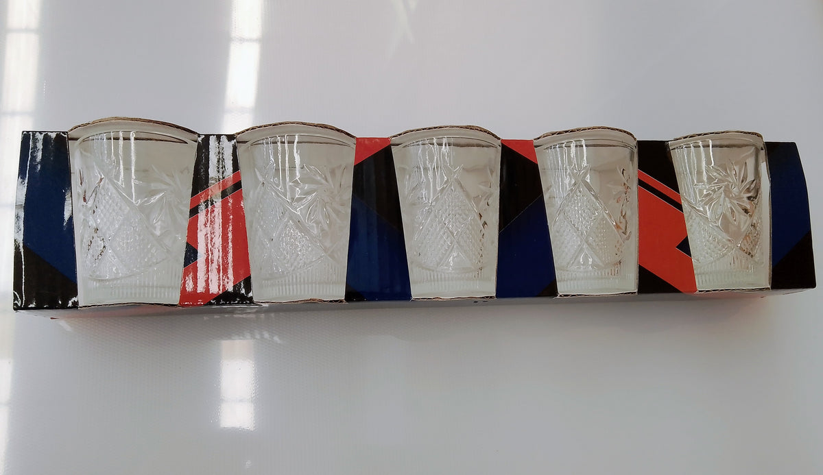 SET X 5 COPA AGUARDIENTERA 50ML K605-10 6X4 CM 50 ML