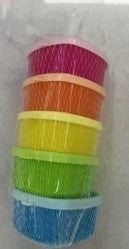 SET X5 MINI RECIPIENTE CORAZON COLORS 8X3 CM 100 ML BL1591106-A188-5pcs