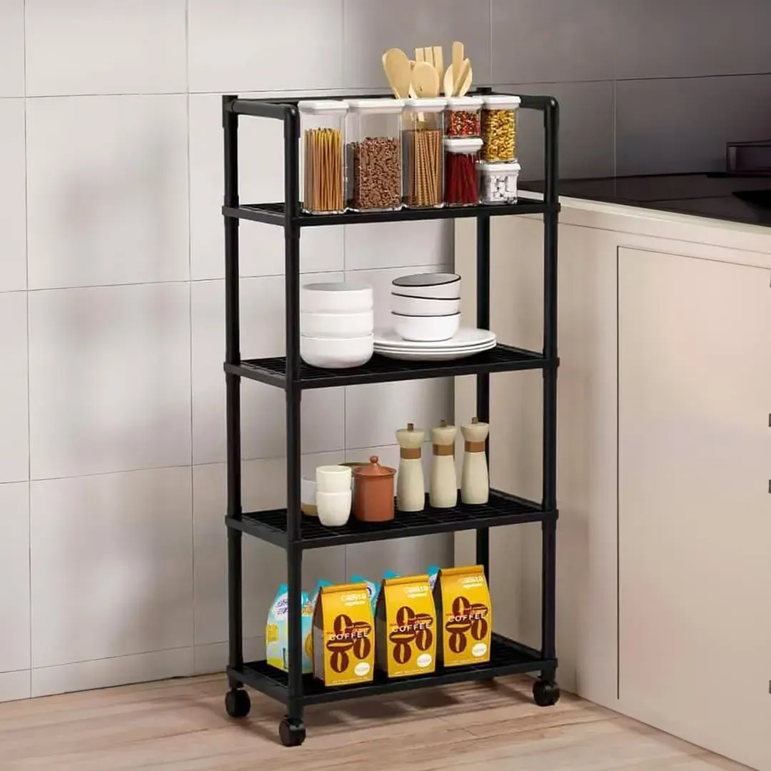 REPISA ORGANIZADOR MOVIL 4 NIVELES COLUMNA METALICA 26X50X96 CM BL1591183-9606-4