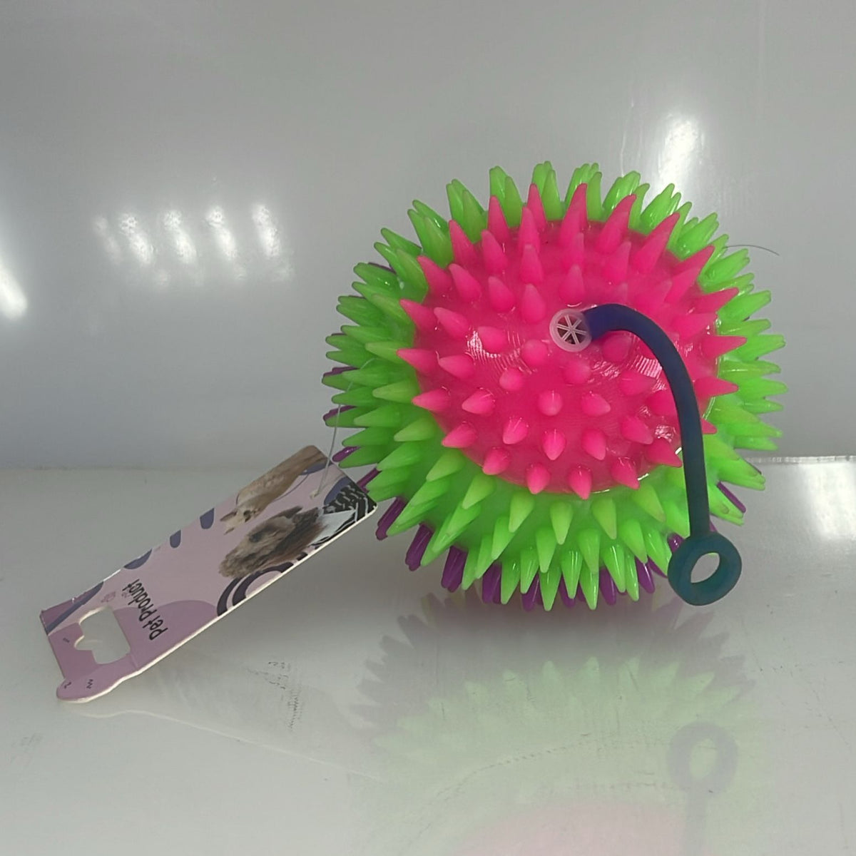 PELOTA SPIKE COLORS PARA MASCOTAS CON LUZ D10CM PB68-49