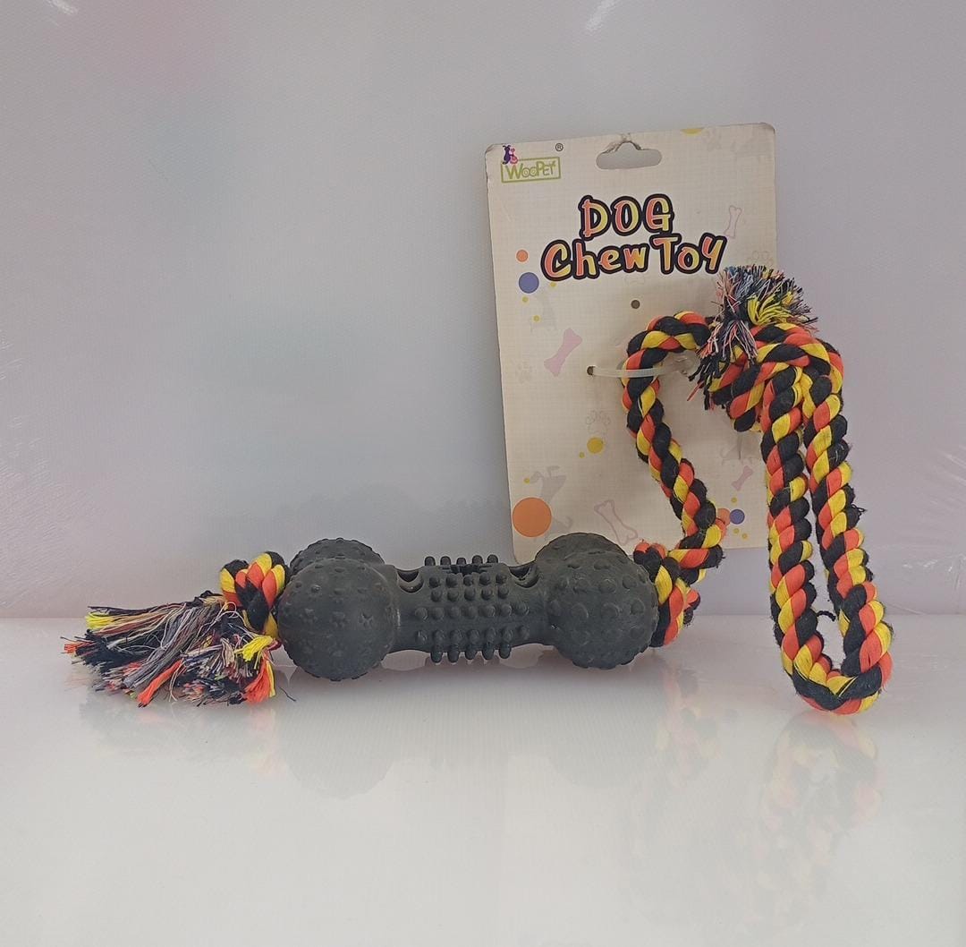 (S)JUGUETE BLACK HUESO CON CUERDA PARA MASCOTAS 12CM PB68-91
